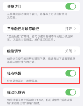 溪湖苹果授权维修站分享iPhone轻点无法唤醒怎么办