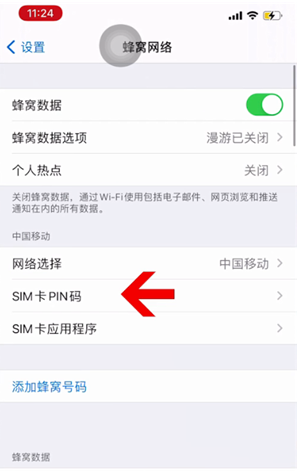 溪湖苹果14维修网分享如何给iPhone14的SIM卡设置密码 