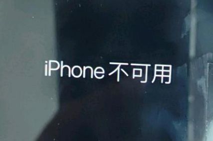 溪湖苹果服务网点分享锁屏界面显示“iPhone 不可用”如何解决 